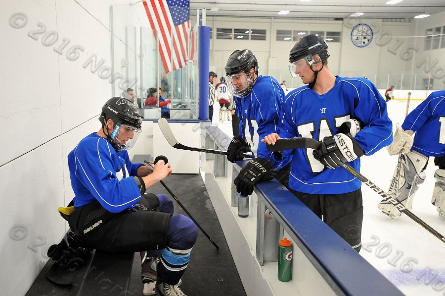 Wheaton College Men\'s Ice Hockey vs Middlesex Community College. - Photo By: KEITH NORDSTROM